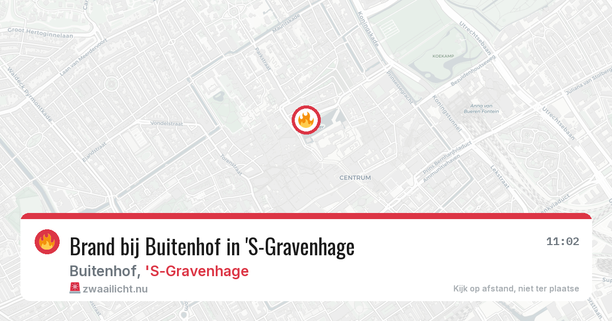 Brand bij Buitenhof in 'S-Gravenhage — 23 feb 2026
