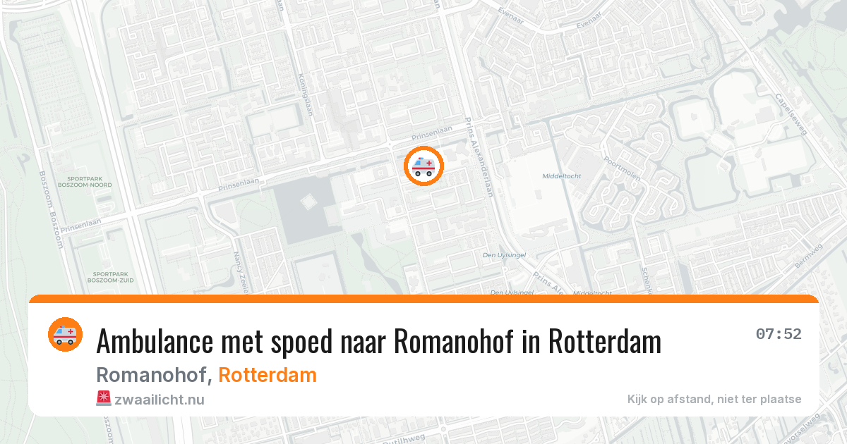 Ambulance met spoed naar Romanohof in Rotterdam — 11 jul 2026
