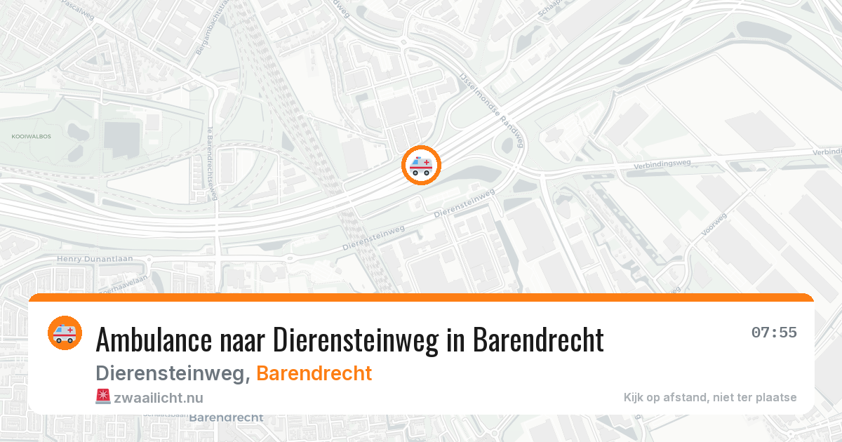 Ambulance naar Dierensteinweg in Barendrecht — 25 mrt 2026