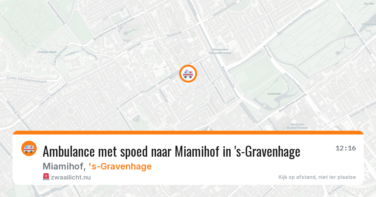 Ambulance met spoed naar Miamihof in 's-Gravenhage — 21 feb 2026