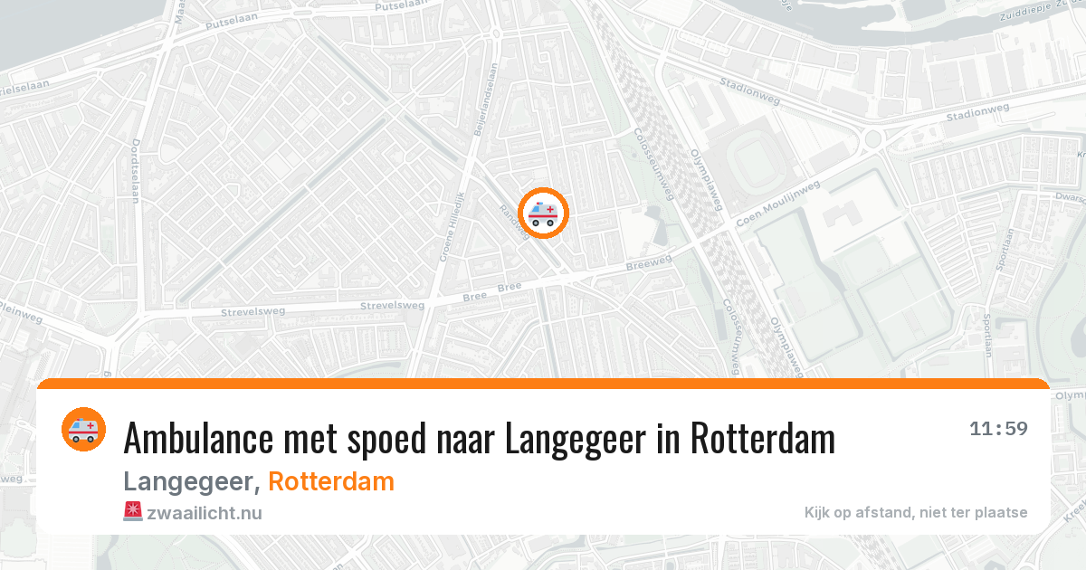 Ambulance met spoed naar Langegeer in Rotterdam — 27 jan 2026