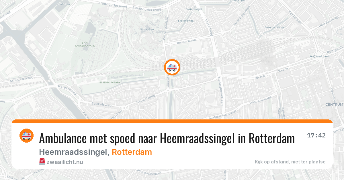 Ambulance met spoed naar Heemraadssingel in Rotterdam — 1 jun 2026