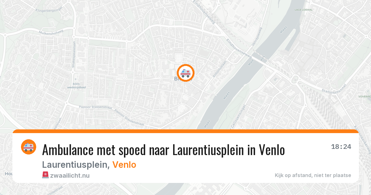 Ambulance met spoed naar Laurentiusplein in Venlo — 26 jul 2026