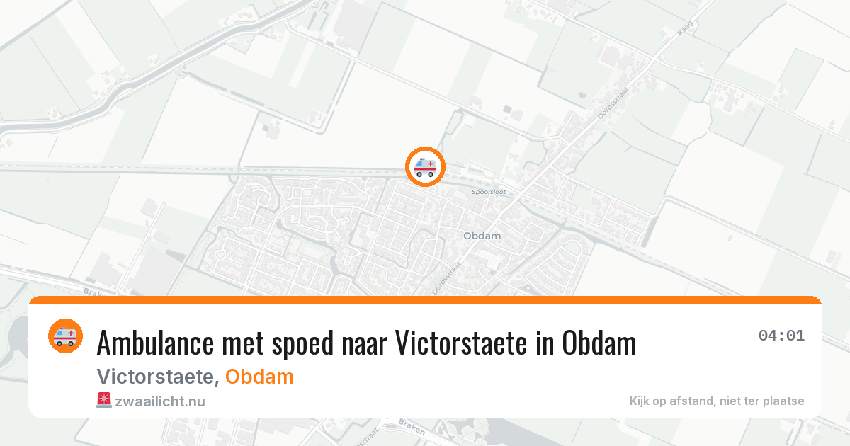 Ambulance met spoed naar Victorstaete in Obdam — 19 jul 2026