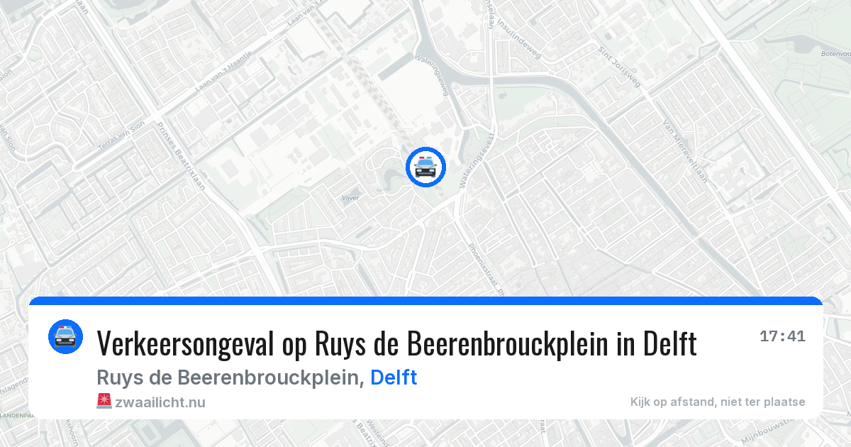 Verkeersongeval op Ruys de Beerenbrouckplein in Delft — 15 jul 2026