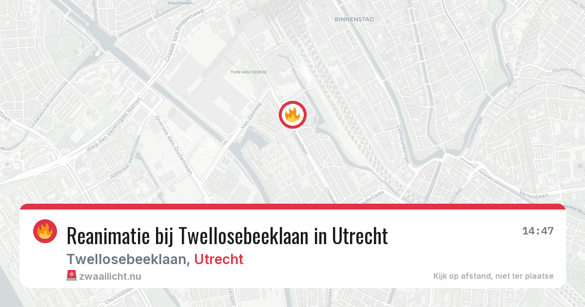 Reanimatie bij Twellosebeeklaan in Utrecht — 21 mrt 2026