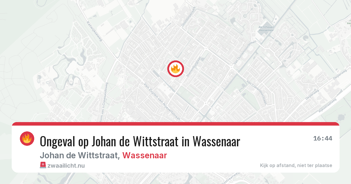 Ongeval op Johan de Wittstraat in Wassenaar — 4 jun 2026