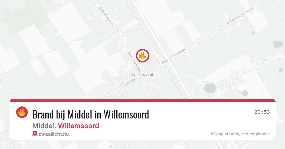Brand bij Middel in Willemsoord — 3 apr 2026