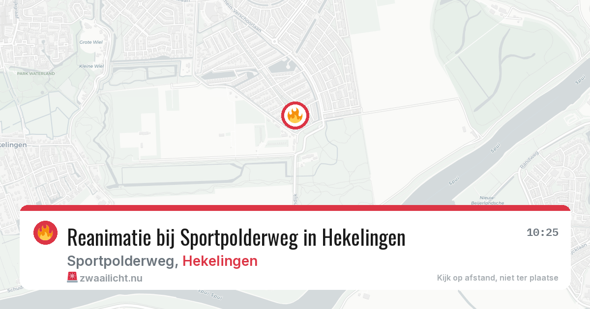 Reanimatie bij Sportpolderweg in Hekelingen — 31 mei 2026