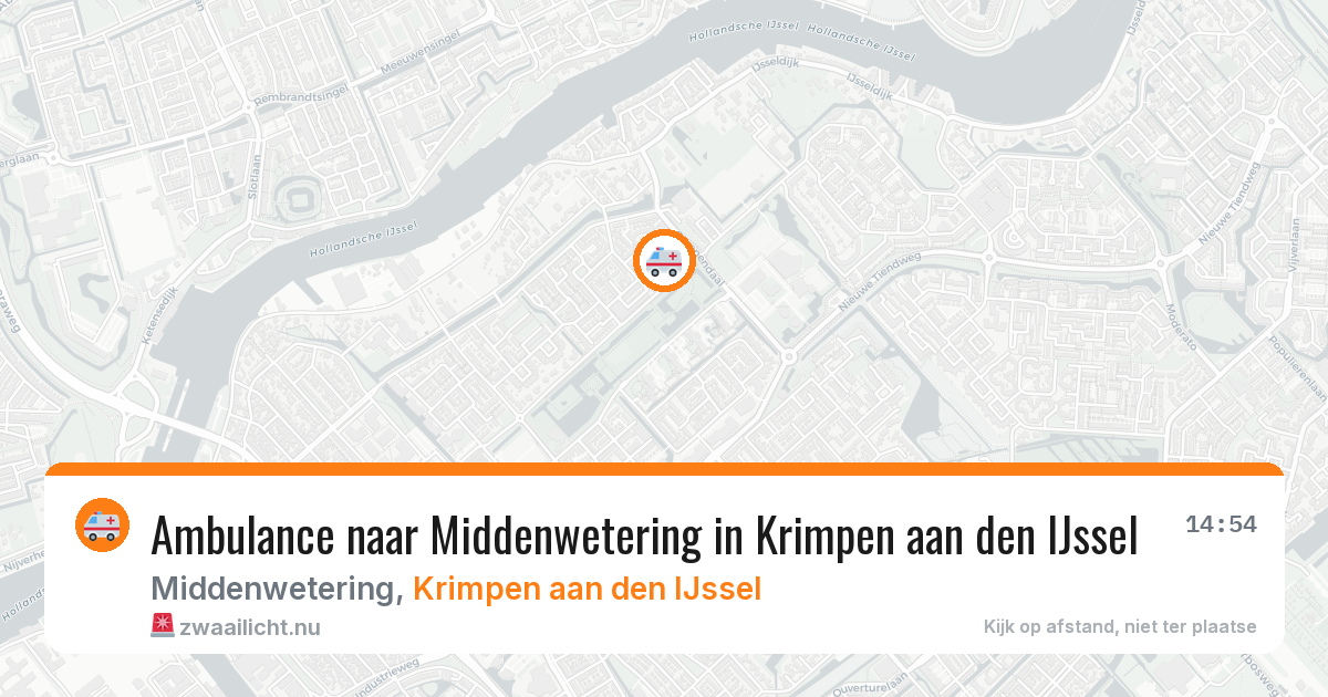 Ambulance naar Middenwetering in Krimpen aan den IJssel — 14 jul 2026