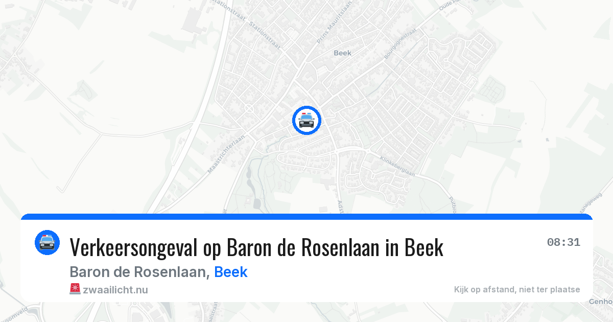Verkeersongeval op Baron de Rosenlaan in Beek — 17 apr 2026