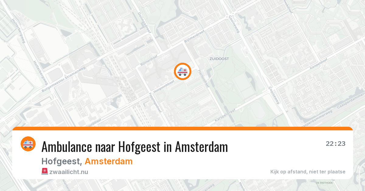 Ambulance naar Hofgeest in Amsterdam — 17 jul 2026
