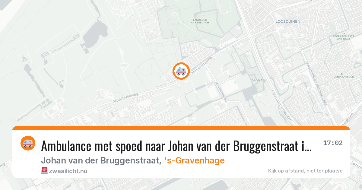 Ambulance met spoed naar Johan van der Bruggenstraat in 's-Gravenhage — 23 jul 2026