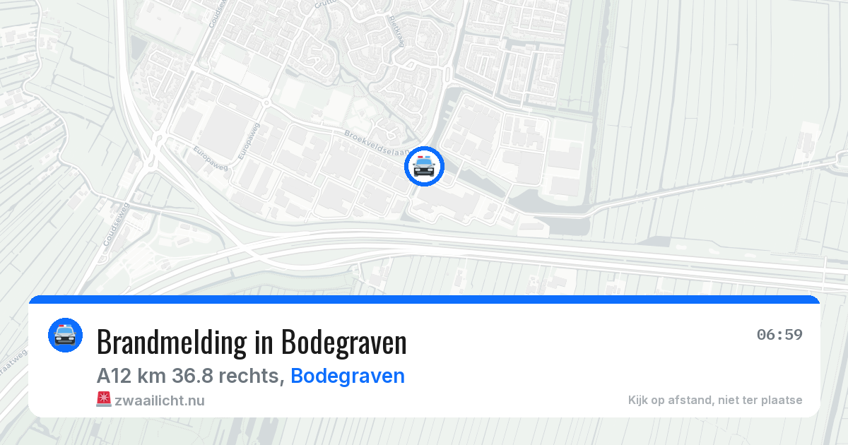 Brandmelding in Bodegraven — 11 mrt 2026