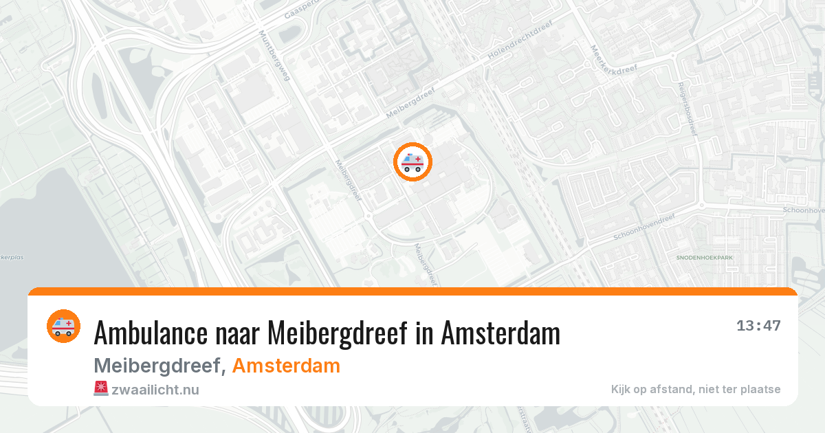 Ambulance naar Meibergdreef in Amsterdam — 22 mrt 2026