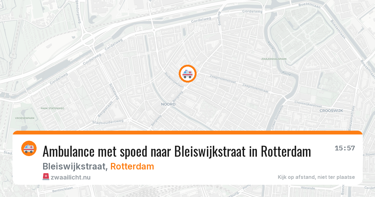 Ambulance met spoed naar Bleiswijkstraat in Rotterdam — 7 mei 2026