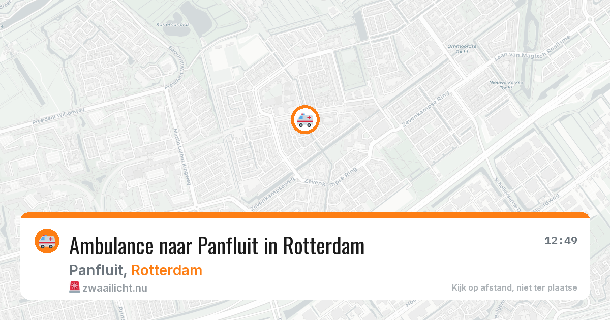 Ambulance naar Panfluit in Rotterdam — 13 mei 2026