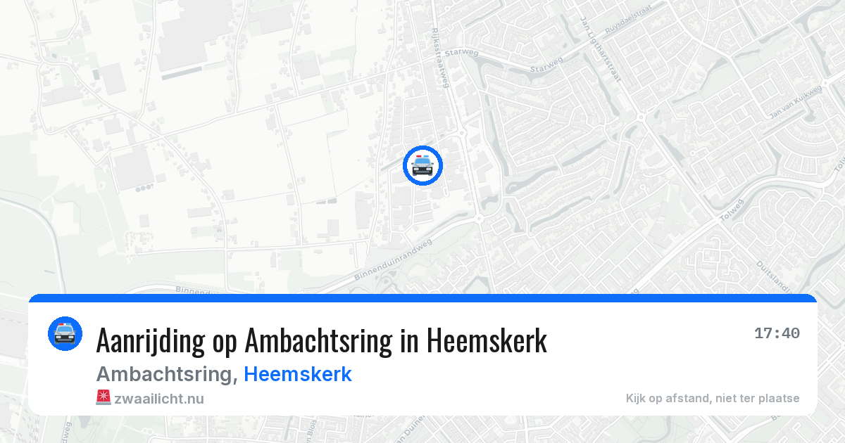 Aanrijding op Ambachtsring in Heemskerk — 23 mrt 2026