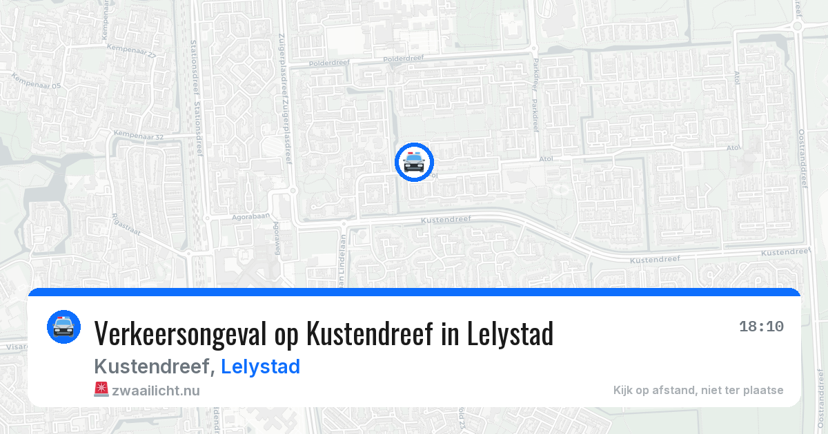 Verkeersongeval op Kustendreef in Lelystad — 29 mei 2026