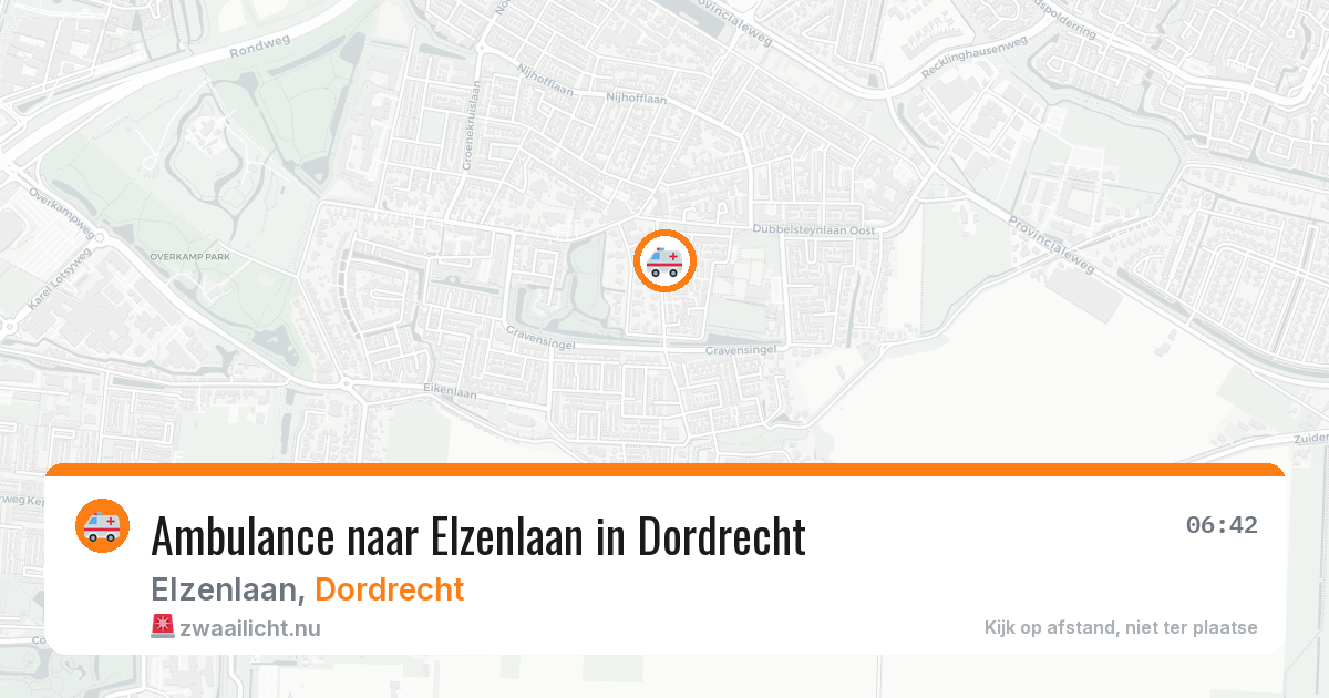 Ambulance naar Elzenlaan in Dordrecht — 6 jun 2026