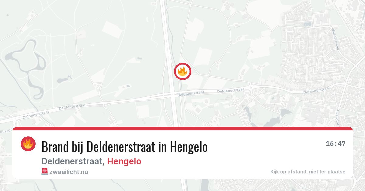 Brand bij Deldenerstraat in Hengelo — 22 mrt 2026