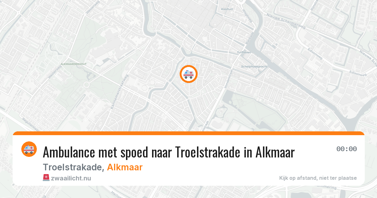 Ambulance met spoed naar Troelstrakade in Alkmaar — 24 mei 2026