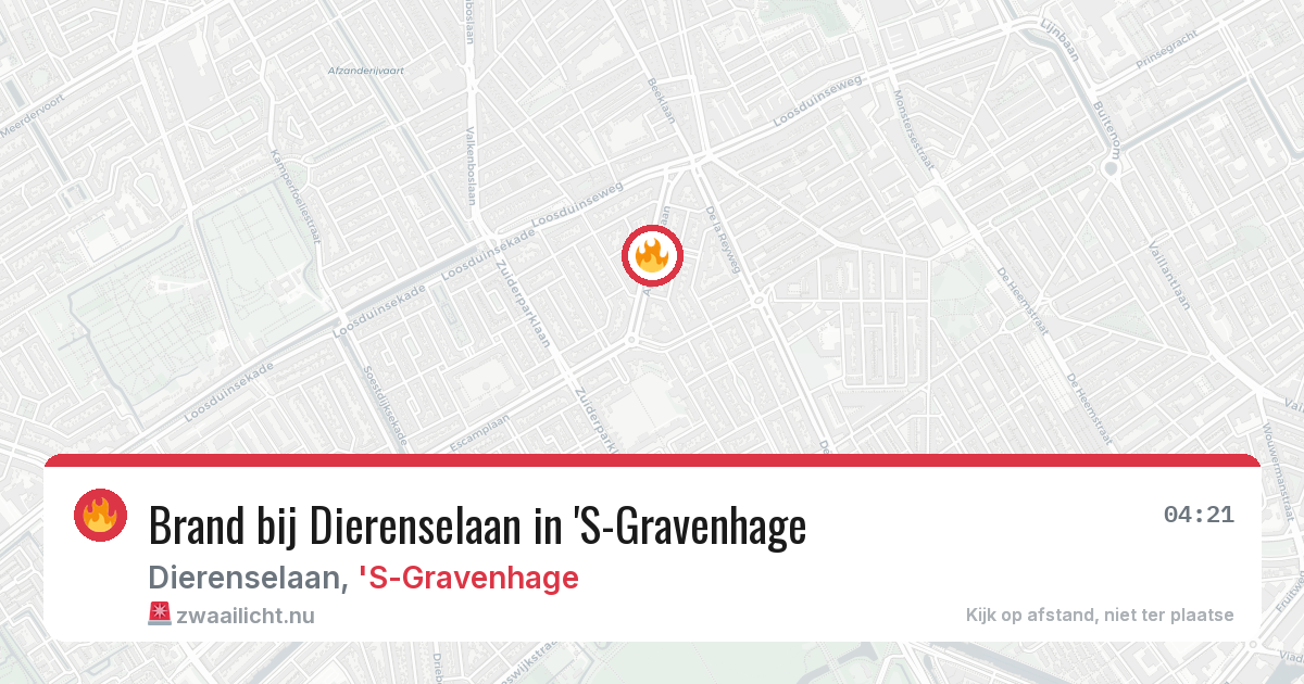 Brand bij Dierenselaan in 'S-Gravenhage — 7 jun 2026
