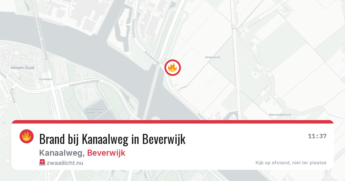 Brand bij Kanaalweg in Beverwijk — 23 mei 2026