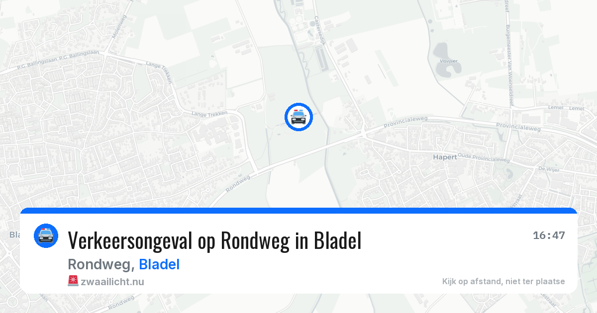 Verkeersongeval op Rondweg in Bladel — 26 feb 2026