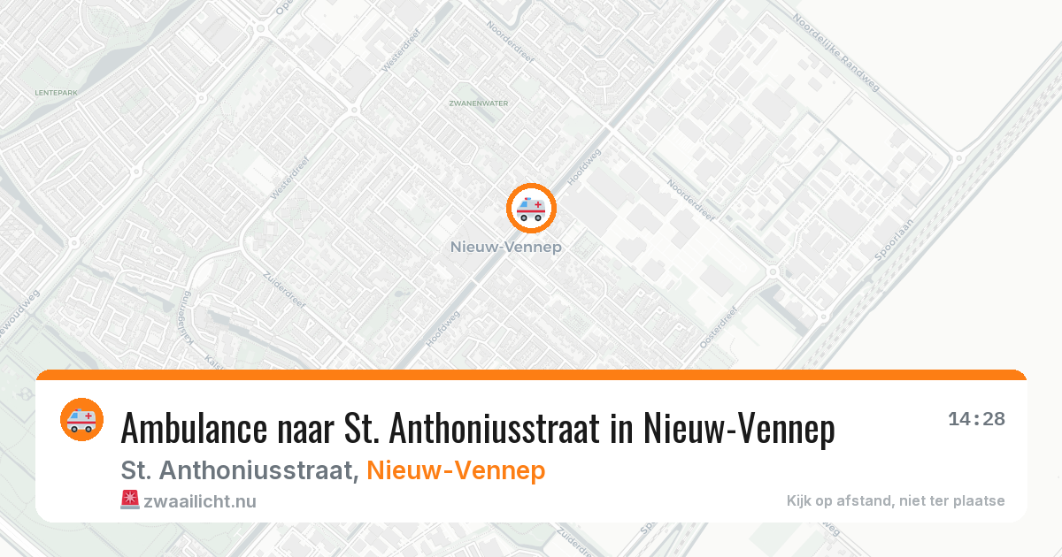 Ambulance naar St. Anthoniusstraat in Nieuw-Vennep — 21 jul 2026