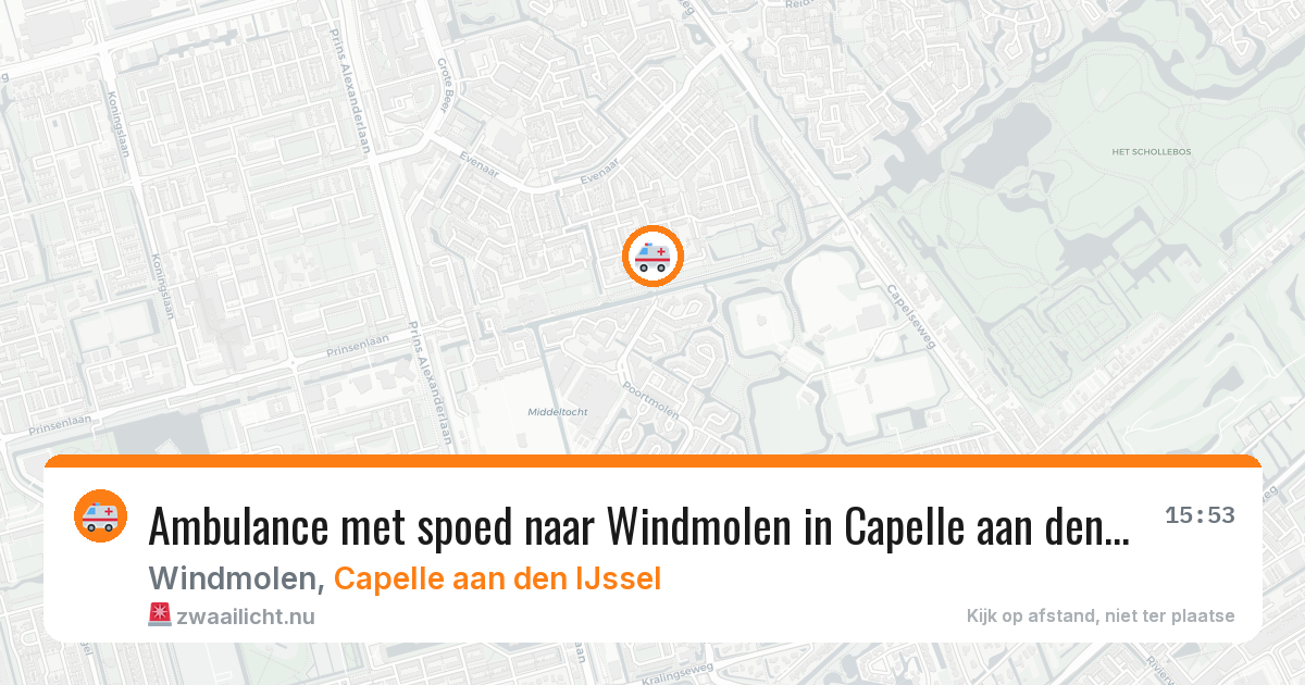 Ambulance met spoed naar Windmolen in Capelle aan den IJssel — 7 mei 2026