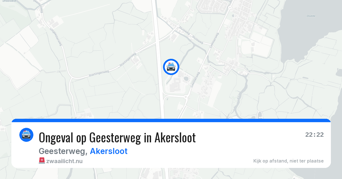 Ongeval op Geesterweg in Akersloot — 2 mei 2026