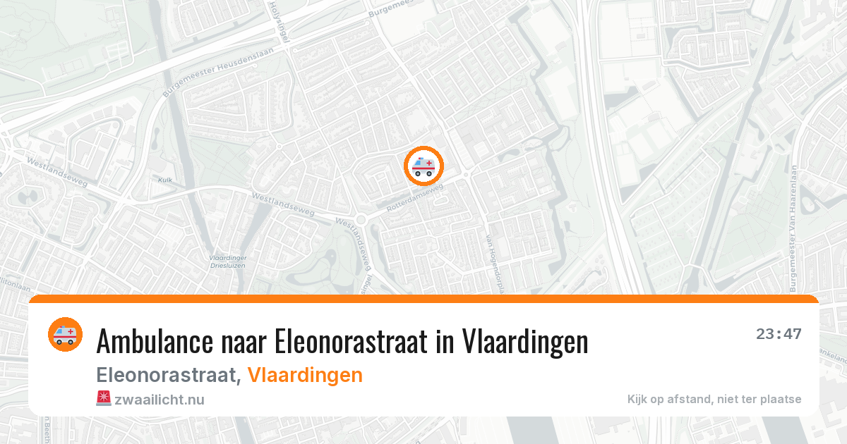 Ambulance naar Eleonorastraat in Vlaardingen — 19 jul 2026
