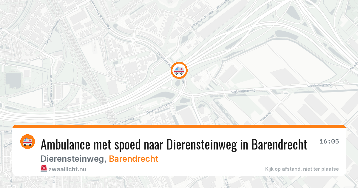 Ambulance met spoed naar Dierensteinweg in Barendrecht — 22 jul 2026