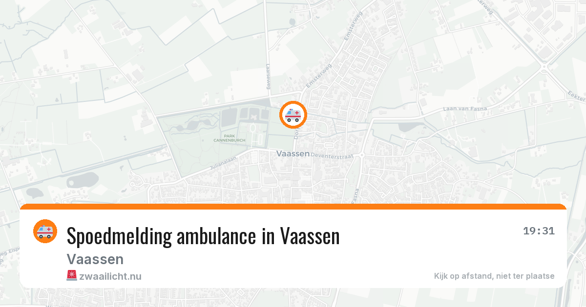 Spoedmelding ambulance in Vaassen — 18 jul 2026
