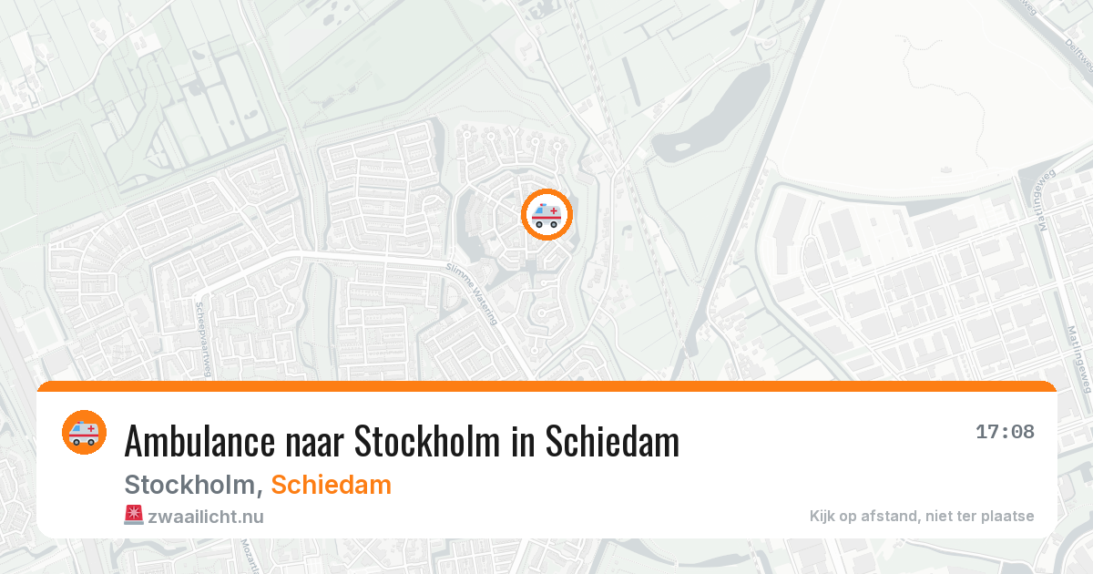 Ambulance naar Stockholm in Schiedam — 17 jul 2026