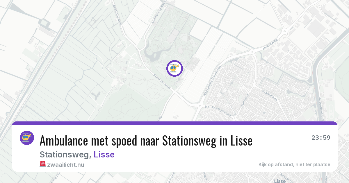 Ambulance met spoed naar Stationsweg in Lisse — 30 mei 2026