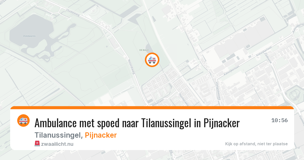 Ambulance met spoed naar Tilanussingel in Pijnacker — 25 jul 2026