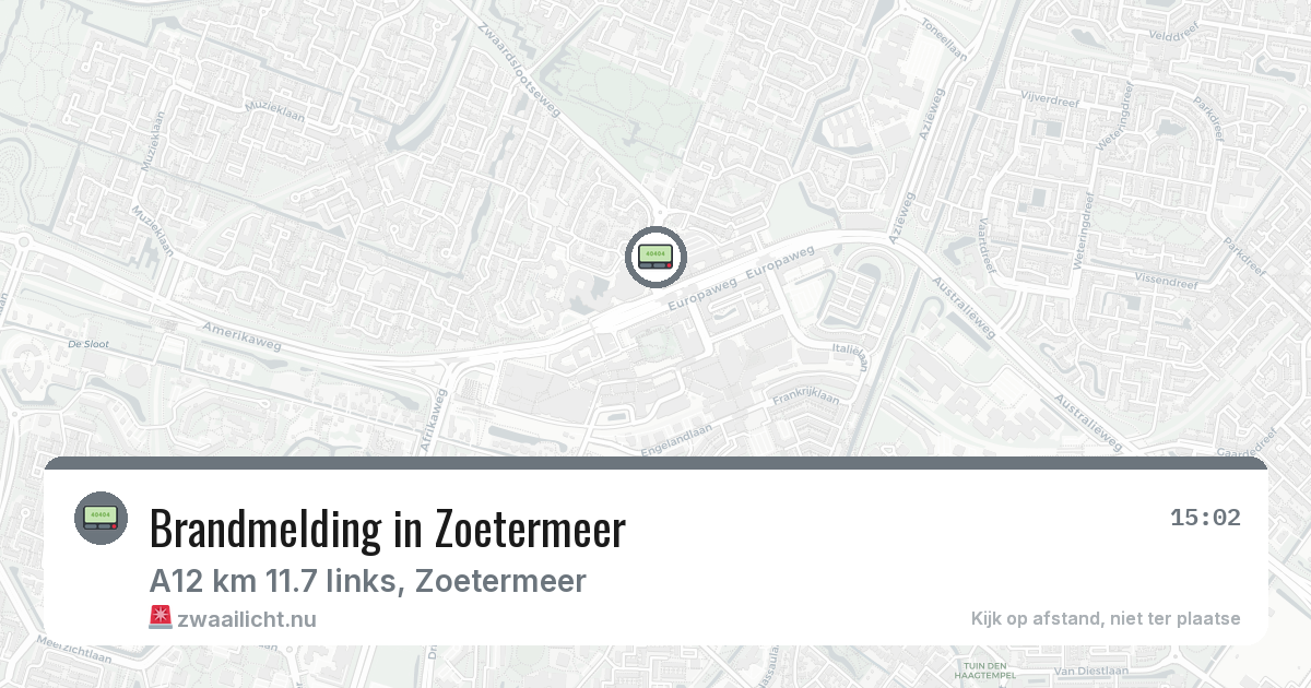 Brandmelding in Zoetermeer — 26 feb 2026