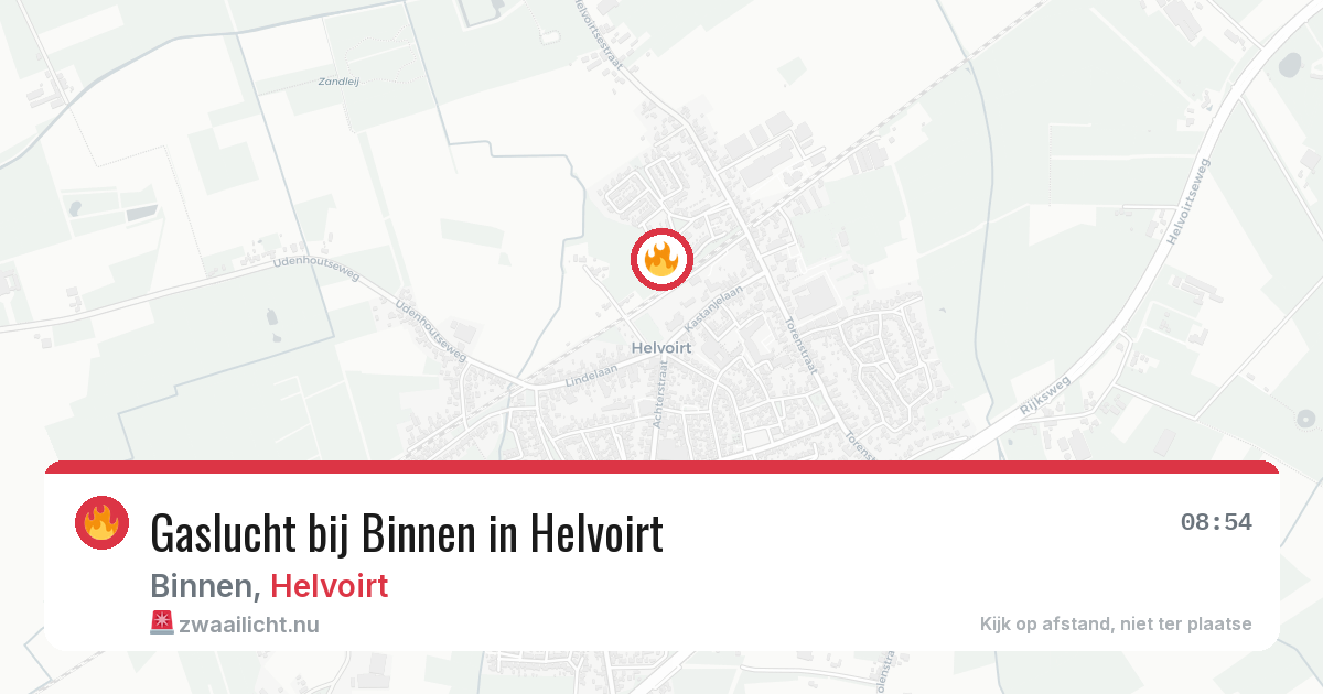 Gaslucht bij Binnen in Helvoirt — 13 mrt 2026