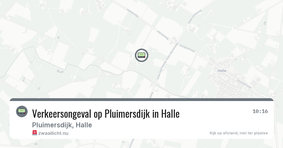 Verkeersongeval op Pluimersdijk in Halle — 2 jun 2026