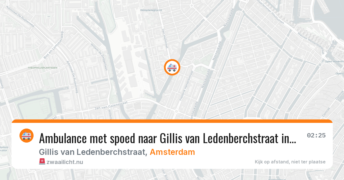 Ambulance met spoed naar Gillis van Ledenberchstraat in Amsterdam — 24 jul 2026