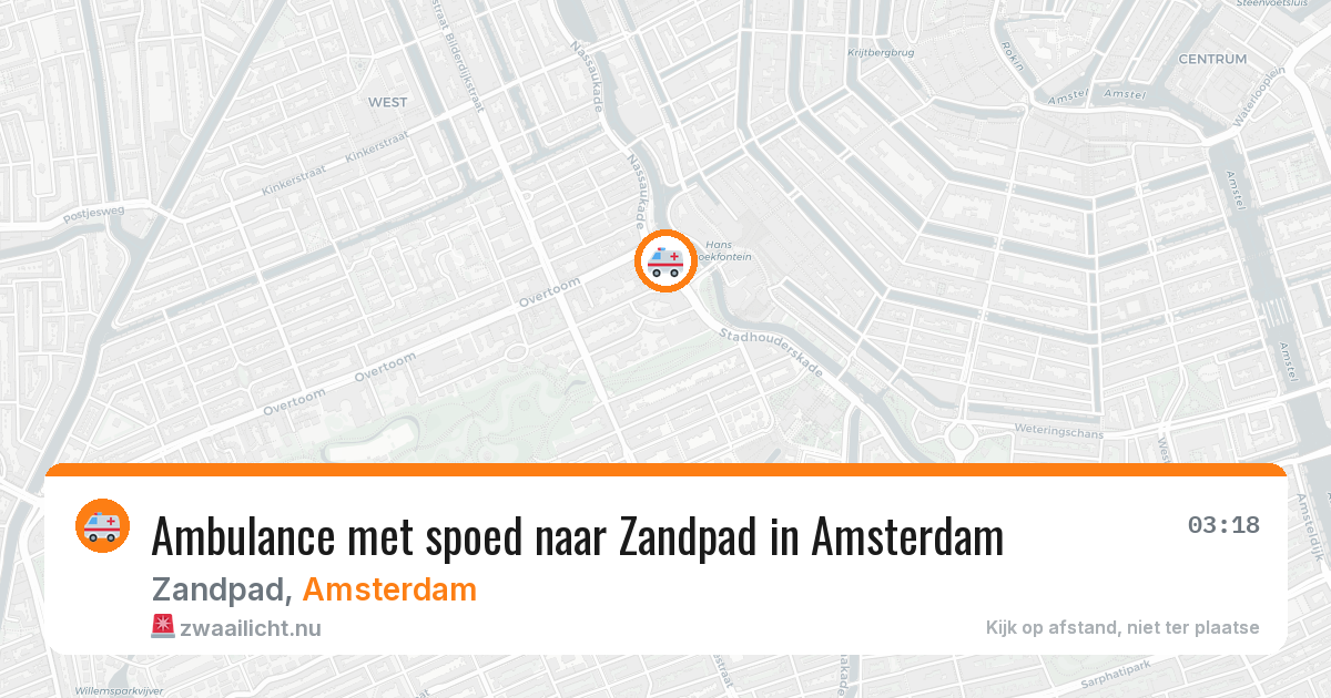 Ambulance met spoed naar Zandpad in Amsterdam — 26 mei 2026