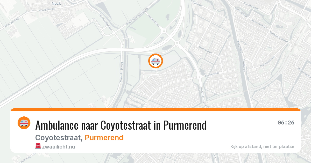 Ambulance naar Coyotestraat in Purmerend — 17 jul 2026