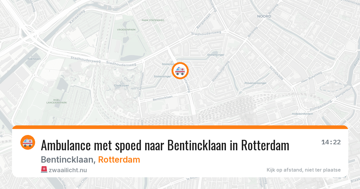 Ambulance met spoed naar Bentincklaan in Rotterdam — 28 apr 2026