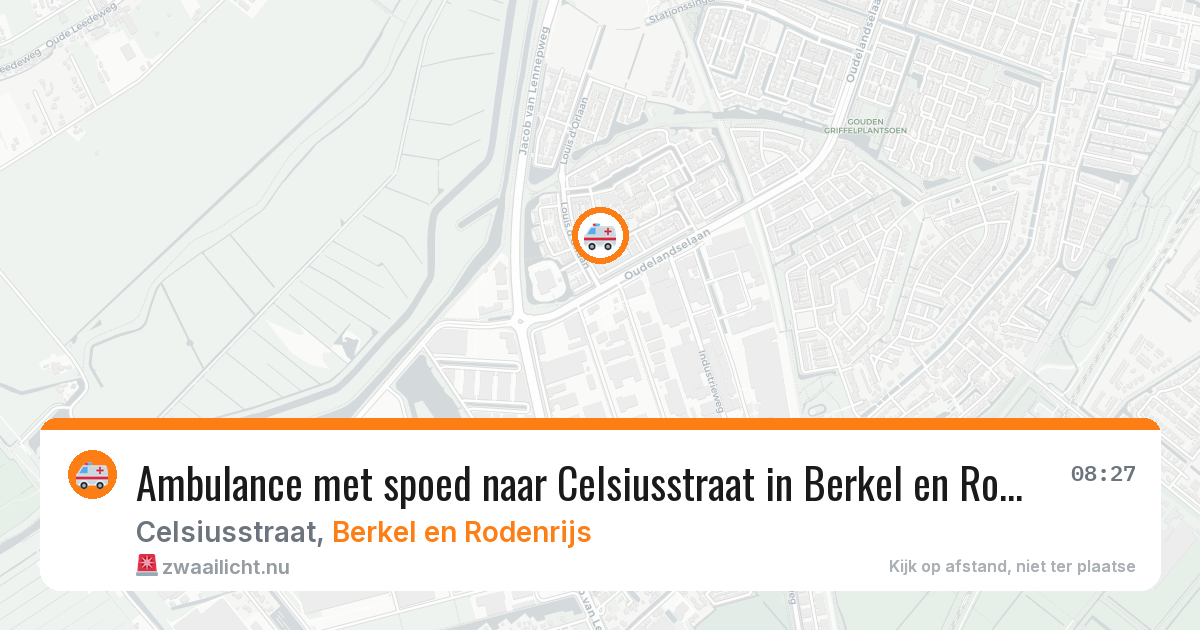 Ambulance met spoed naar Celsiusstraat in Berkel en Rodenrijs — 24 jul 2026