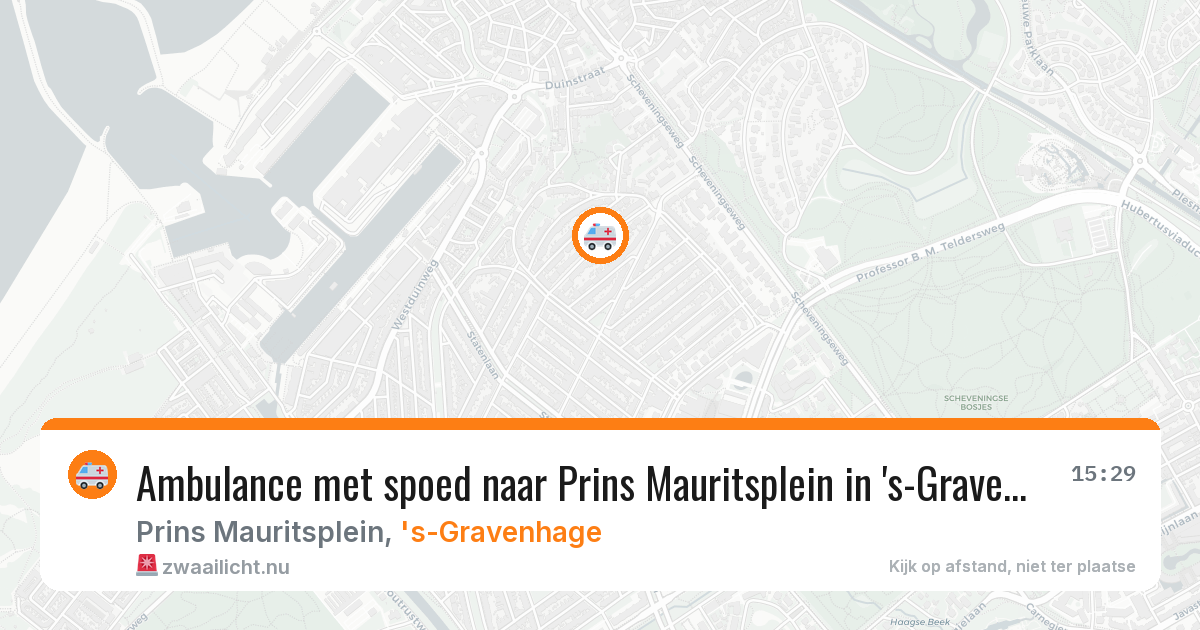 Ambulance met spoed naar Prins Mauritsplein in 's-Gravenhage — 14 jul 2026
