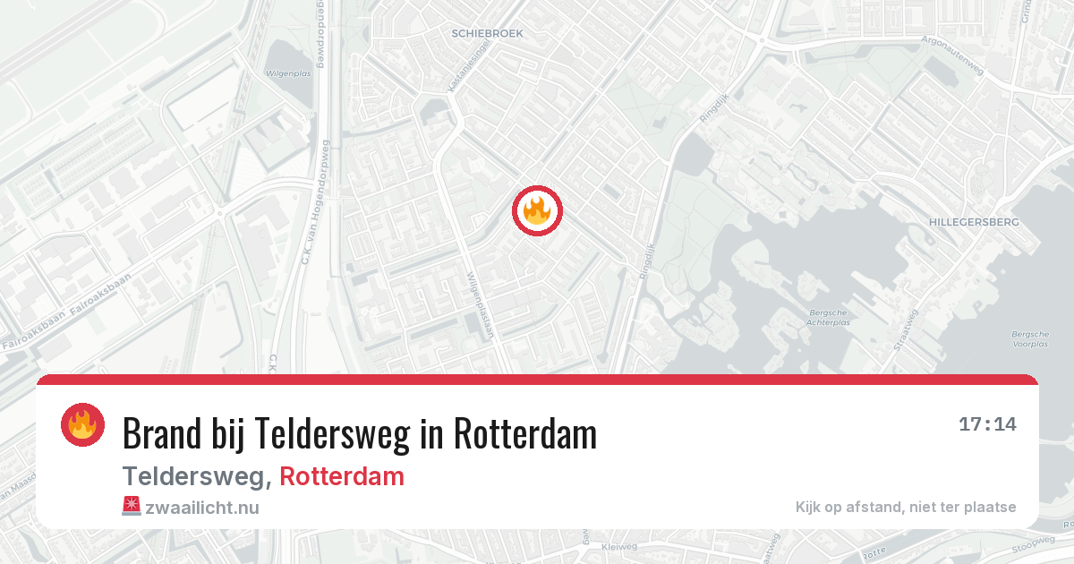 Brand bij Teldersweg in Rotterdam — 24 mei 2026