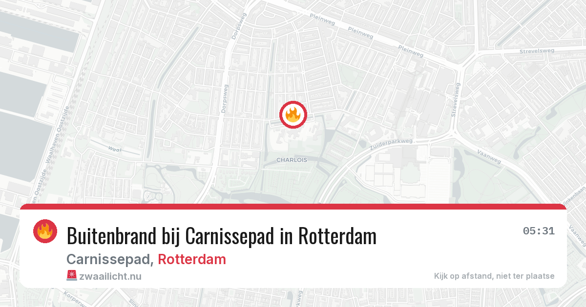 Buitenbrand bij Carnissepad in Rotterdam — 28 mei 2026