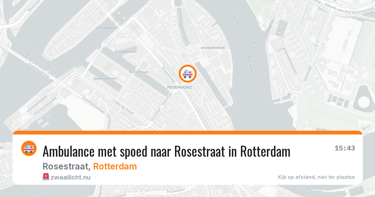 Ambulance met spoed naar Rosestraat in Rotterdam — 7 apr 2026